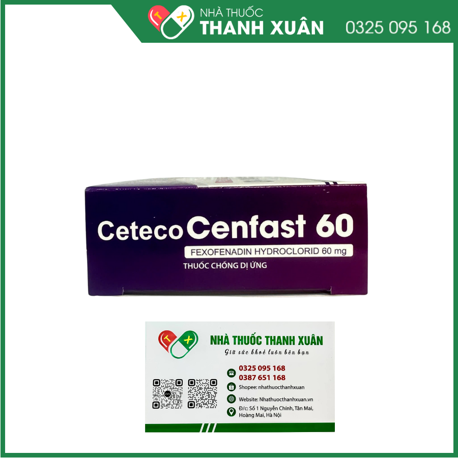 Thuốc CetecoCenfast 60 điều trị viêm mũi dị ứng, mày đay